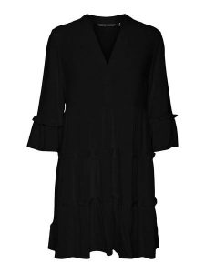 Vero Moda Sukienka w kolorze czarnym rozmiar: S. Czarne sukienki Vero Moda, s, bez wzorów, z wiskozy, bez kołnierzyka, bez ramiączek, mini. Za 90,45 zł.