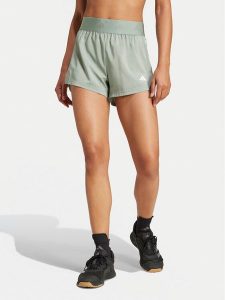 Adidas Szorty sportowe Hyperglam Woven JC7392 Zielony Regular Fit. Zielone spodenki sportowe ADIDAS, xs, bez wzorów, z syntetyku, na fitness i siłownię. Za 99,99 zł.