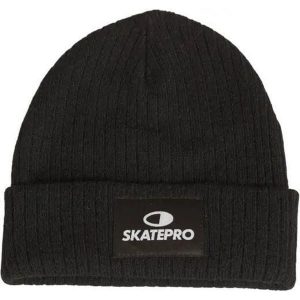 Odzież Beanies unisex SkatePro V2 Czapka Skate - Black. Czarna czapki SKATEPRO, bez wzorów. Za 75,99 zł.
