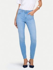 ONLY Jeansy Blush 15363265 Niebieski Slim Fit. Niebieskie jeansy ONLY, bez wzorów, z bawełny. Za 199,99 zł.