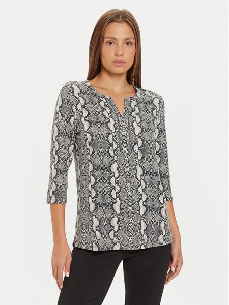 Olsen Bluzka 11104921 Szary Regular Fit. Szare bluzki Olsen, bez wzorów, z wiskozy, bez kołnierzyka, bez ramiączek. Za 159,99 zł.