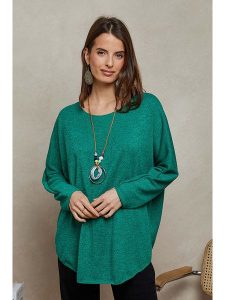 Plume Sweter "Diamond" w kolorze zielonym rozmiar: S. Zielone swetry oversize Plume, s, bez wzorów, bez ramiączek. Za 131,74 zł.