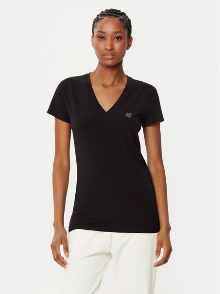Armani Exchange T-Shirt XW000105 AF11929 UC001 Czarny Slim Fit. Czarne t-shirty Armani Exchange, s, bez wzorów, z bawełny, bez kołnierzyka, bez ramiączek. Za 140,99 zł.