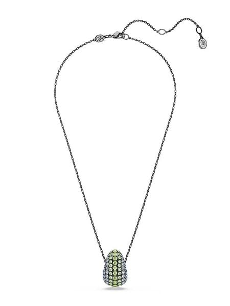 Swarovski Naszyjnik z zawieszką - dł. 38 cm rozmiar: onesize. Czarne naszyjniki Swarovski, z kryształem, metalowe. Za 327,10 zł.