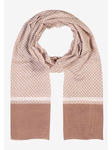 More & More Szal-koło w kolorze biało-jasnobrązowym rozmiar: onesize. Brązowe szaliki More & More, bez wzorów, z materiału. Za 91,34 zł.