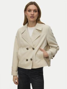 Vero Moda Trencz Chloemia 10308267 Beżowy jasny Regular Fit. Brązowe płaszcze Vero Moda, l, bez wzorów, z syntetyku, bez kaptura. Za 179,99 zł.