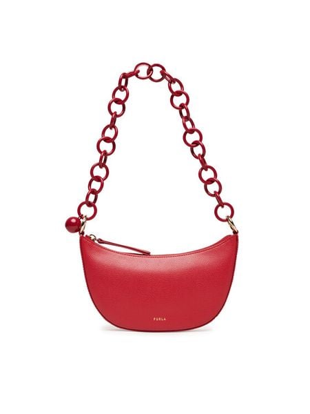 Furla Torebka Sfera Mini WE00767 BX3989 CN RUB00 Czerwony. Czerwone torebki wieczorowe Furla, bez wzorów, ze skóry, bez dodatków. Za 699,99 zł.