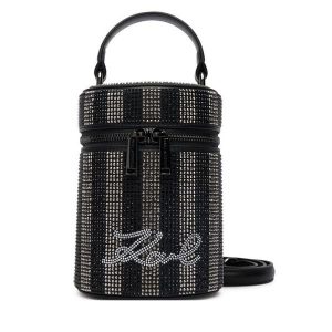 Torebka KARL LAGERFELD. Czarne kuferki KARL LAGERFELD, bez wzorów, bez dodatków. Za 849,99 zł.