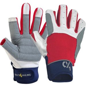 Rękawice Żeglarskie Cruising C4S. Czerwone rękawiczki CRAZY4SAILING, bez wzorów. Za 101,95 zł.