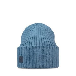 Czapka Buff Erviny z wełny merino. Niebieskie czapki Buff, bez wzorów, z wełny, sportowe. Za 136,40 zł.