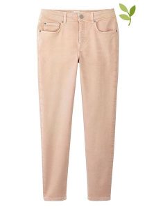 Hessnatur Dżinsy - Skinny fit - w kolorze brzoskwiniowym rozmiar: W33/L29. Pomarańczowe jeansy Hessnatur, z aplikacjami, z bawełny. Za 136,13 zł.