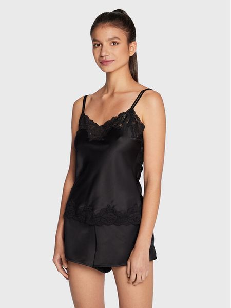Lauren Ralph Lauren Piżama ILN11684 Czarny Regular Fit. Czarne piżamy Lauren Ralph Lauren, bez wzorów, z syntetyku, bez ramiączek. Za 279,99 zł.