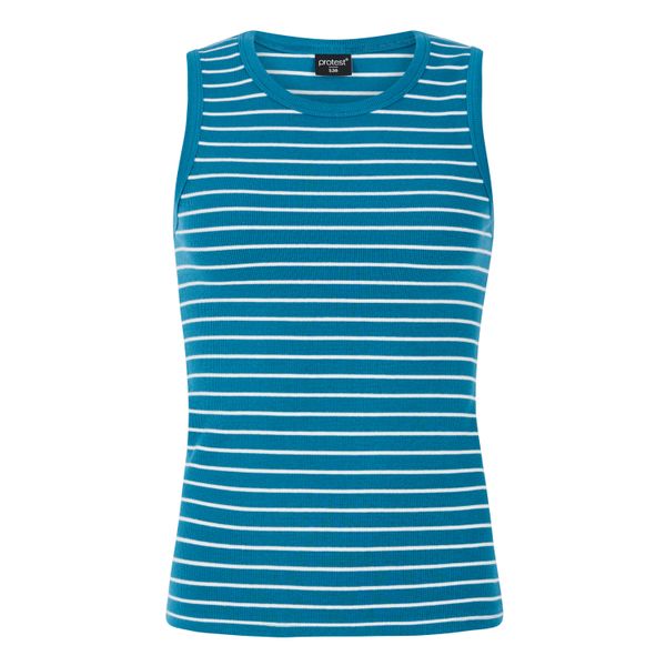 Damski tank top Protest Anisa. Niebieskie topy Protest, bez wzorów, eleganckie, bez kołnierzyka, bez ramiączek. Za 190,00 zł.