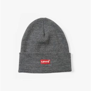 Czapka beanie Levi's szara klasyczna z logo. Szare czapki Levi's®, bez wzorów, klasyczne. Za 106,00 zł.