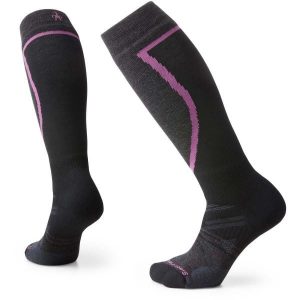 Skarpety Narciarskie Damskie Smartwool Ski Full Cushion OTC Socks. Czarne skarpetki Smartwool, bez wzorów, z wełny. Za 127,45 zł.