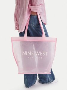 Nine West Torebka CEO-Eloura-LA374-4074 Różowy. Czerwone shopper bag Nine West, bez wzorów, z materiału, bez dodatków. Za 79,99 zł.