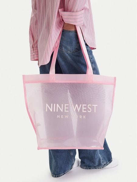 Nine West Torebka CEO-Eloura-LA374-4074 Różowy. Czerwone shopper bag Nine West, bez wzorów, z materiału, bez dodatków. Za 79,99 zł.