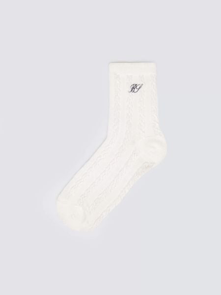 Skarpety damskie z wiskozą z warkoczowym splotem białe Brajda 100. Białe skarpetki Big Star, bez wzorów, z bawełny. Za 19,99 zł.