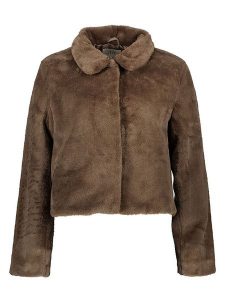 JDY Kurtka "Macy Life” w kolorze brązowym ze sztucznego futra rozmiar: M. Brązowe kurtki JDY, m, bez wzorów, bez kaptura. Za 136,78 zł.