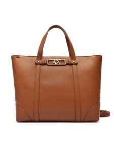 Armani Exchange Torebka XW002609 AF15632 U6119 Brązowy. Brązowe shopper bag Armani Exchange, bez wzorów, ze skóry, bez dodatków. Za 709,99 zł.