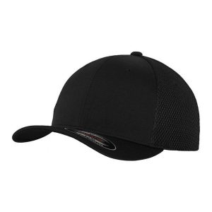 Czapka Z Daszkiem Tactel Mesh. Czarne czapki FLEXFIT, bez wzorów, z meshu. Za 83,99 zł.