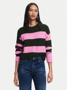 Desigual Sweter Hamilton 24WWJF30 Różowy Regular Fit. Czerwone swetry klasyczne Desigual, xl, z syntetyku, bez kołnierzyka. Za 299,99 zł.