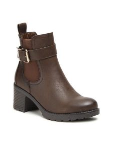 Clara Barson Botki WS2265-07 Brązowy. Brązowe botki Clara Barson, bez wzorów, ze skóry, bez obcasa, na słupku, bez zapięcia. Za 127,99 zł.