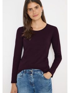 Cecil Koszulka w kolorze fioletowym rozmiar: XL. Różowe bluzki Cecil, xl, bez wzorów, z bawełny, bez kołnierzyka, bez ramiączek. Za 78,84 zł.