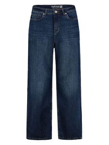 Sublevel Dżinsy - Comfort fit - w kolorze granatowym rozmiar: L. Niebieskie jeansy Sublevel, z aplikacjami, ze skóry, z podwyższonym stanem. Za 153,71 zł.