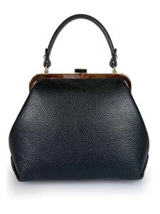 Lia Biassoni Skórzana torebka w kolorze czarnym - 22 x 22 x 10 cm rozmiar: onesize. Czarne torebki klasyczne Lia Biassoni, bez wzorów, z materiału, przez ramię, bez dodatków. Za 295,99 zł.