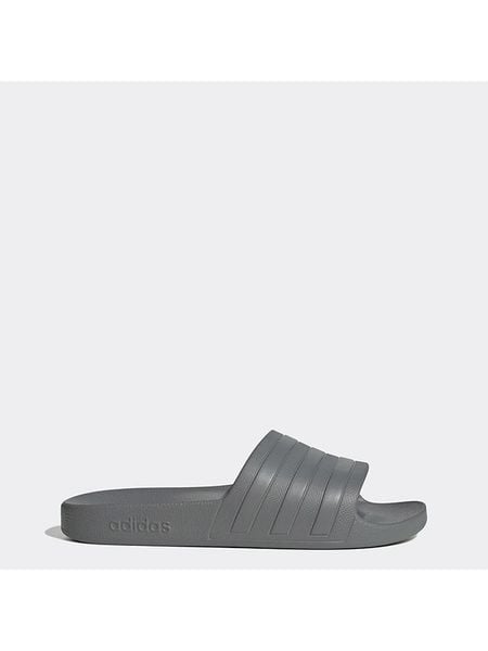 Adidas Klapki "Adilette Aqua" w kolorze szarym rozmiar: 37. Szare klapki ADIDAS, bez wzorów, z otwartym noskiem, bez obcasa. Za 78,47 zł.