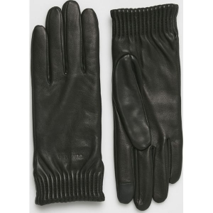 Calvin Klein - Rękawiczki skórzane. Czerwone rękawiczki marki Calvin Klein, z elastanu. Za 349,90 zł.