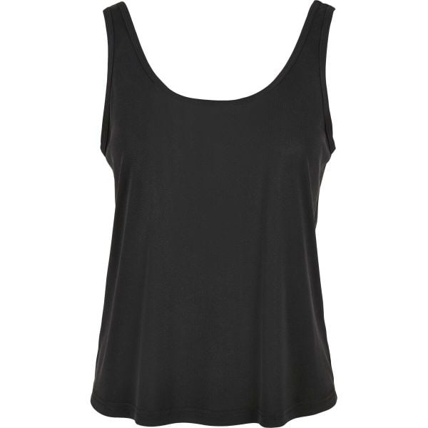 Damski tank top Urban Classics modal loose top-grandes tailles. Czarne topy Urban Classics, bez wzorów, bez kołnierzyka, bez ramiączek. Za 141,50 zł.