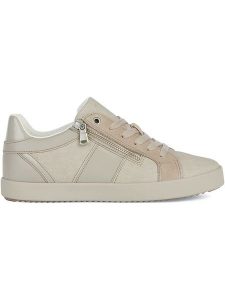 Geox Skórzane sneakersy "Blomiee" w kolorze beżowym rozmiar: 38. Brązowe trampki Geox, bez wzorów, z materiału, bez zapięcia. Za 232,78 zł.