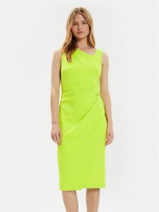Joseph Ribkoff Sukienka koktajlowa 242234 Zielony Regular Fit. Zielone sukienki Joseph Ribkoff, bez wzorów, z syntetyku, wizytowe, bez kołnierzyka, bez ramiączek. Za 619,00 zł.