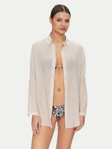 Banana Moon Koszula Gary Adilson HPP41 Beżowy Regular Fit. Brązowe koszule Banana Moon, m, bez wzorów, z syntetyku, bez kołnierzyka, bez ramiączek. Za 239,99 zł.