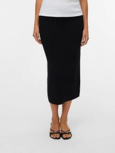Vero Moda Spódnica dzianinowa w kolorze czarnym rozmiar: XL. Czarne spódnice Vero Moda, xl, bez wzorów, z dzianiny, midi. Za 96,60 zł.