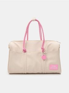 Torba podróżna z zawieszką - beżowy. Brązowe torby podróżne i sportowe Sinsay, bez wzorów. Za 59,99 zł.