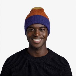 Czapka zimowa dla doroasłych BUFF Knitted Beanie. Fioletowe czapki Buff, bez wzorów, sportowe. Za 144,90 zł.