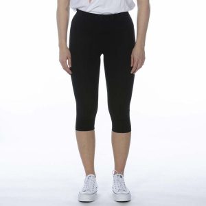 Legginsy Deha 3/4 Czarne Damskie. Czarne legginsy Deha, bez wzorów, z bawełny, z podwyższonym stanem. Za 212,99 zł.