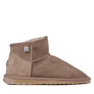 Śniegowce EMU Australia. Brązowe buty zimowe EMU Australia, bez obcasa, bez zapięcia. Za 699,99 zł.