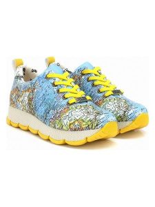Goby Sneakersy w kolorze błękitno-żółtym rozmiar: 38. Niebieskie trampki Goby, bez wzorów, bez zapięcia. Za 254,95 zł.