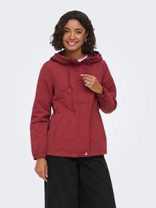 ONLY Parka w kolorze czerwonym rozmiar: M. Czerwone płaszcze ONLY, m, bez wzorów, bez kaptura. Za 114,95 zł.
