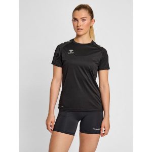 Hummel Core XK Poly T-Shirt S/S Woman. Czarne t-shirty Hummel, m, bez wzorów, bez kołnierzyka, bez ramiączek. Za 106,00 zł.