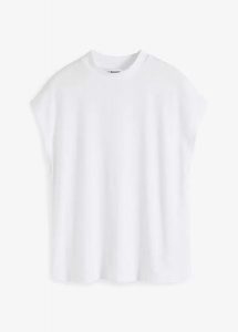 T-shirt z miękkiej wiskozy. Niebieskie t-shirty bonprix, bez wzorów, z wiskozy, bez kołnierzyka, bez ramiączek. Za 37,99 zł.