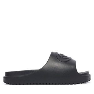 Klapki adidas. Czarne klapki ADIDAS, bez wzorów, bez obcasa. Za 179,99 zł.