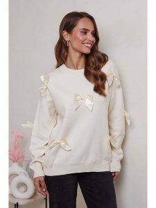 Soft Cashmere Sweter w kolorze kremowym rozmiar: 38/40. Brązowe swetry oversize Soft Cashmere, bez wzorów, bez ramiączek. Za 154,07 zł.