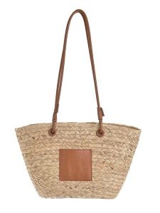 BLE Shopper bag w kolorze jasnobrązowym - 45 x 25 x 15 cm rozmiar: onesize. Brązowe shopper bag BLE, bez wzorów, z materiału, na ramię, bez dodatków. Za 70,41 zł.
