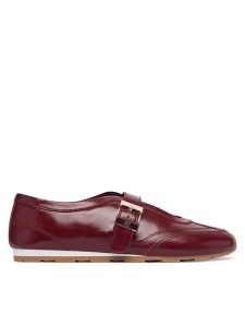 Tommy Hilfiger Baleriny Bella Ballet Mary Jane FW0FW09416 Bordowy. Czerwone balerinki TOMMY HILFIGER, bez wzorów, ze skóry, bez obcasa, bez zapięcia. Za 449,99 zł.