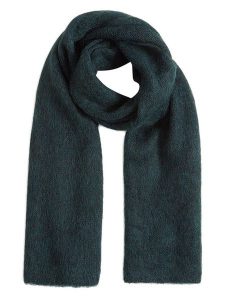MOSS COPENHAGEN Szal "Annalisa" w kolorze ciemnozielonym rozmiar: onesize. Zielone szaliki Moss Copenhagen, bez wzorów, z materiału. Za 150,02 zł.